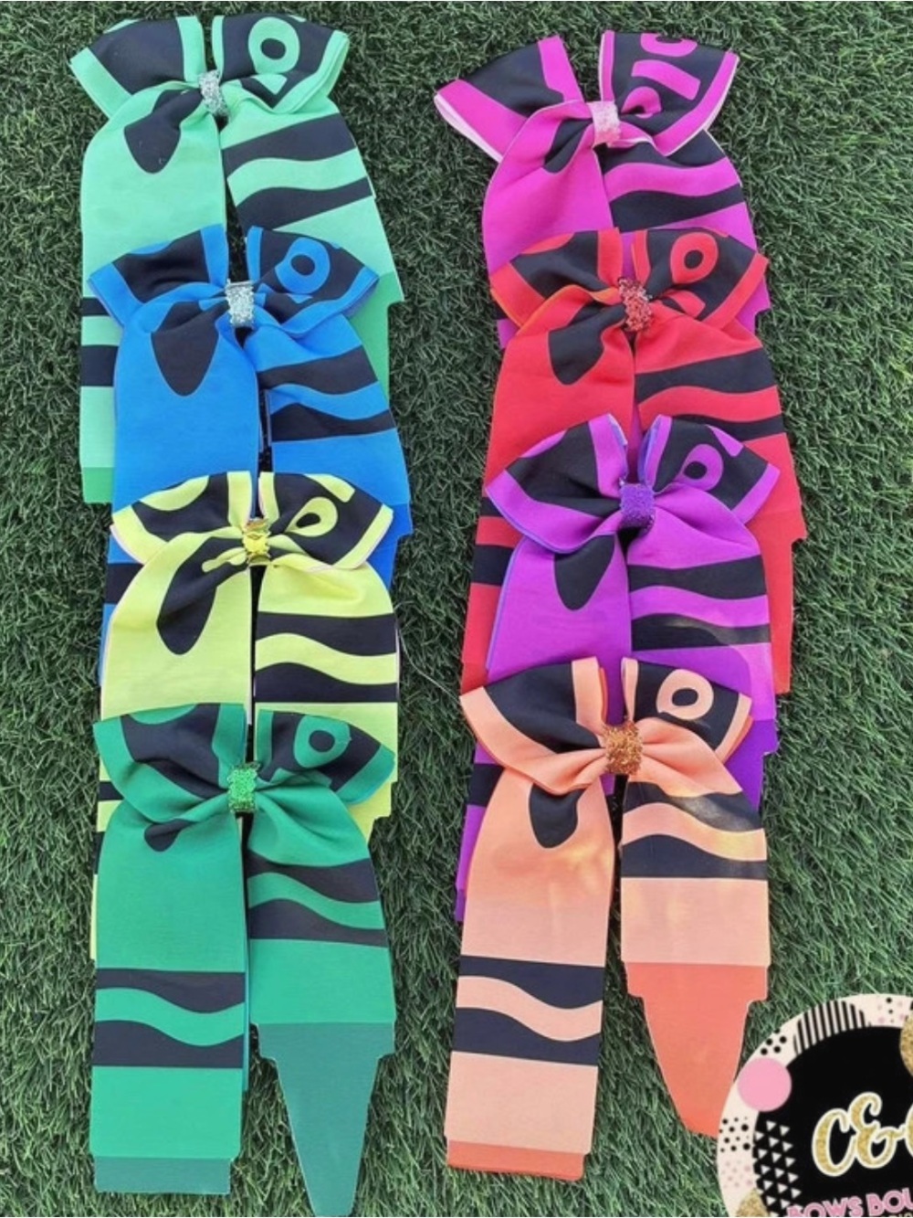 Back to school Crayon Hair Bows sin Green, Blue, Yellow, Pink, Red, Purple,